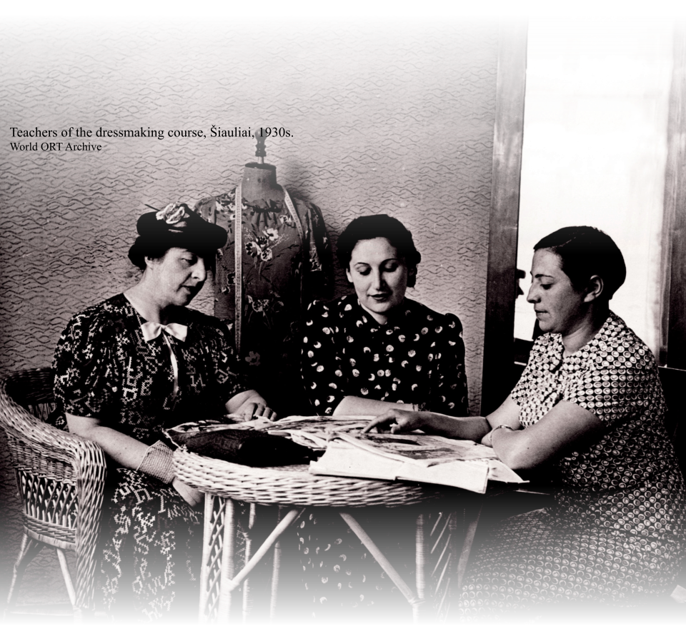 Teachers of the dressmaking course, �iauliai, 1930s. World ORT Archive